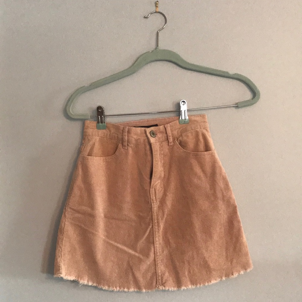 Pink corduroy skirt